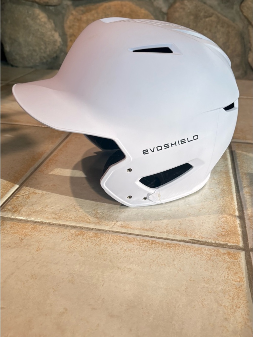 Evoshield White Batting Helmet - Protective Sports Helmet L/XL